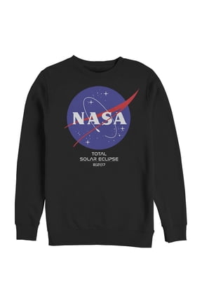 Men's NASA Classic Logo Total Solar Eclipse 2017 Sweatshirt Black X Large