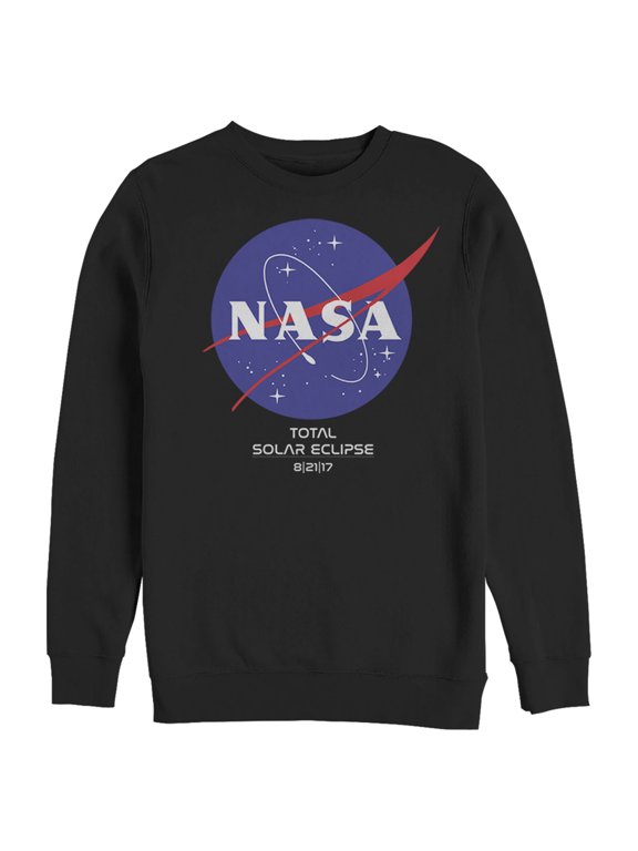Men's NASA Classic Logo Total Solar Eclipse 2017 Sweatshirt Black X Large