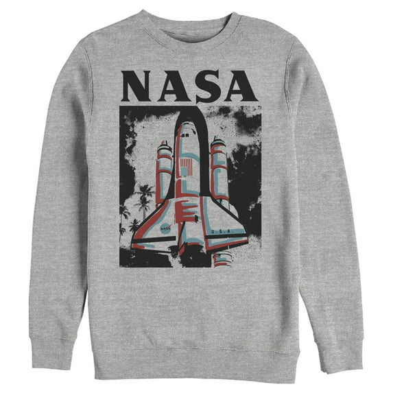 Men's NASA Color Pop Space Craft Launch Sweatshirt Athletic Heather 3X Large