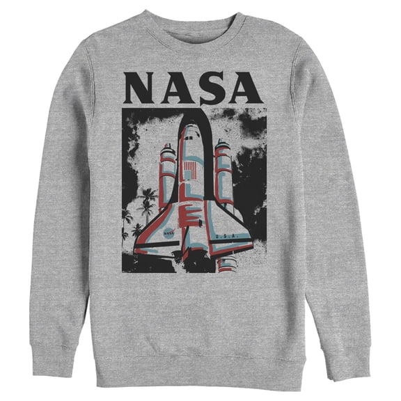 Men's NASA Color Pop Space Craft Launch Sweatshirt Athletic Heather Medium