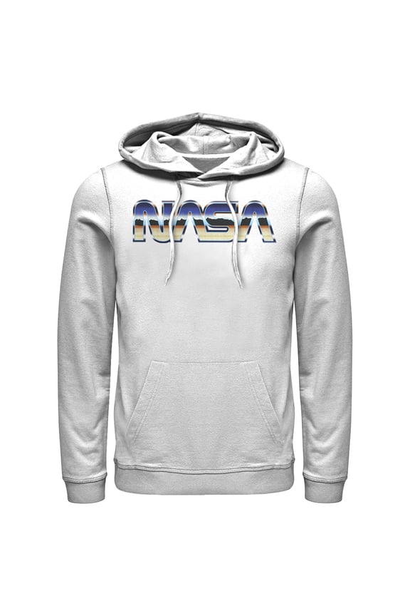 Men's NASA Desert Landscape Logo  Graphic Tee White Large