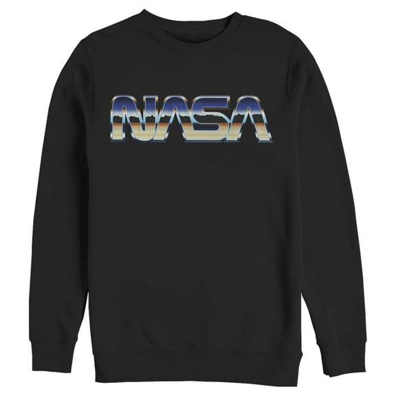 Men's NASA Desert Landscape Logo Sweatshirt Black Large
