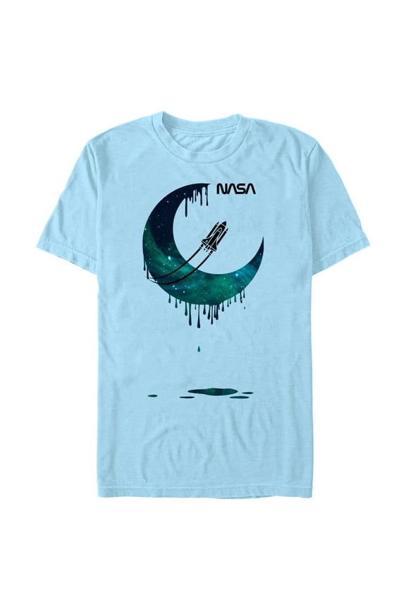 Men's NASA Drippy Moon Space Shuttle Graphic T-Shirt