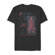 Mens NASA Future Frontier Graphic Tee Black 2X Large