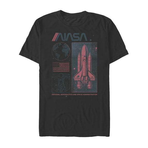 Men's NASA Future Frontier Graphic Tee Black 5X Large