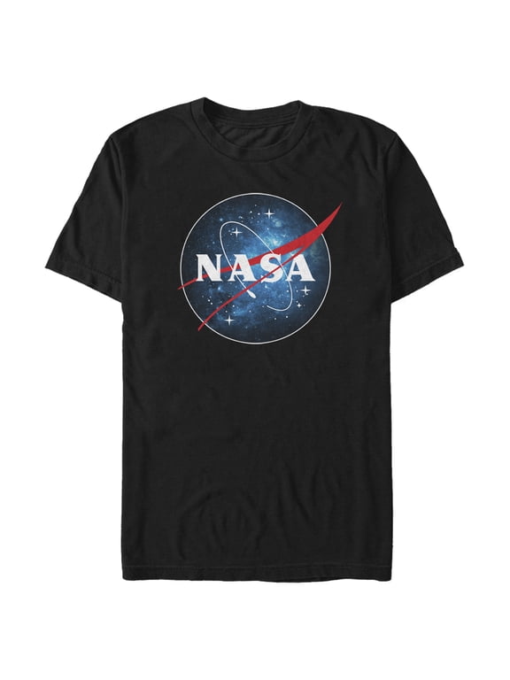 Men's NASA Galaxy Fill Classic Space Icon Graphic Tee Black 3X Large