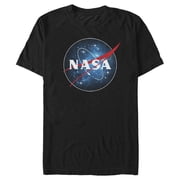 Men's NASA Galaxy Fill Classic Space Icon Graphic Tee Black Large