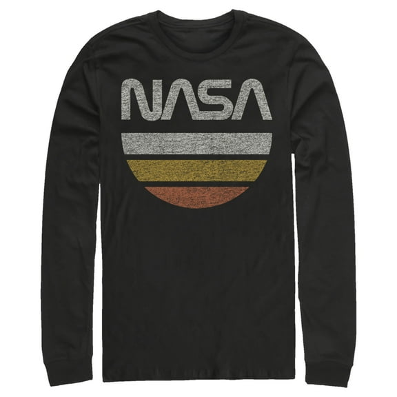 Men's NASA Half Moon  Long Sleeve Shirt Black Small