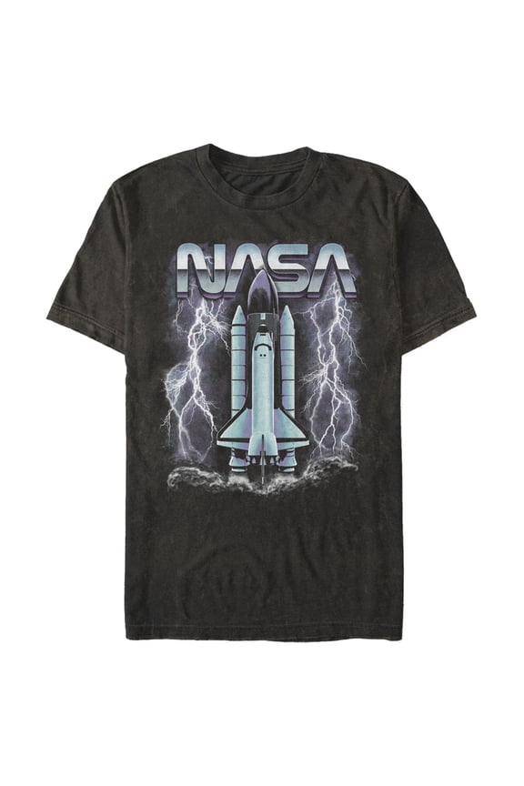 Men's NASA Lightning Launch Graphic Tee Black 3X Large