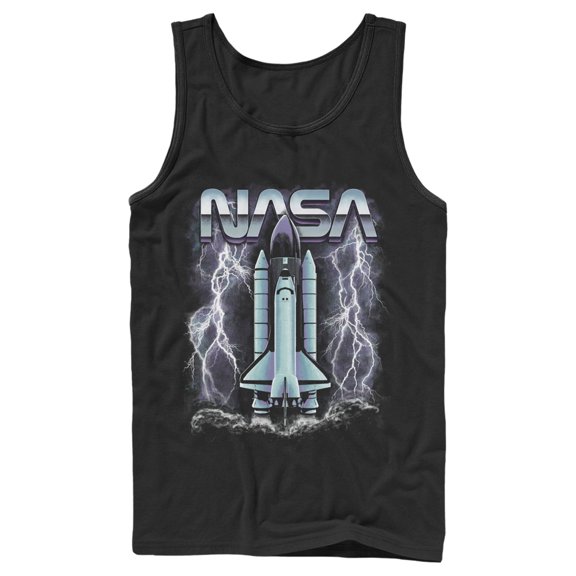 Men's NASA Lightning Launch Tank Top Black 2X Large