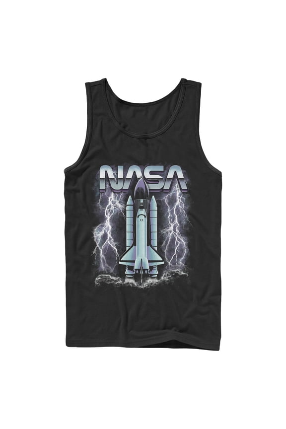 Men's NASA Lightning Launch Tank Top Black Large