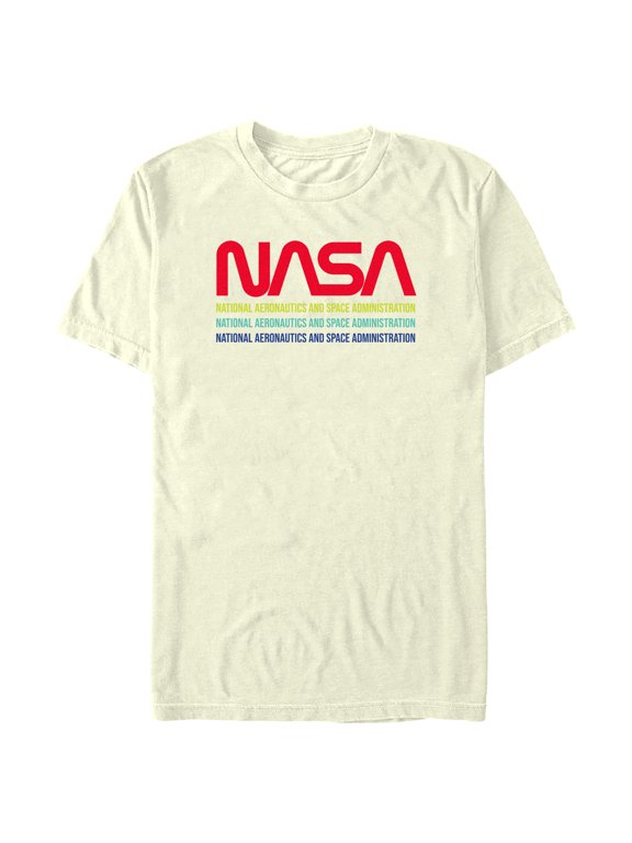 Men's NASA Logo Colorful Stack Graphic T-Shirt
