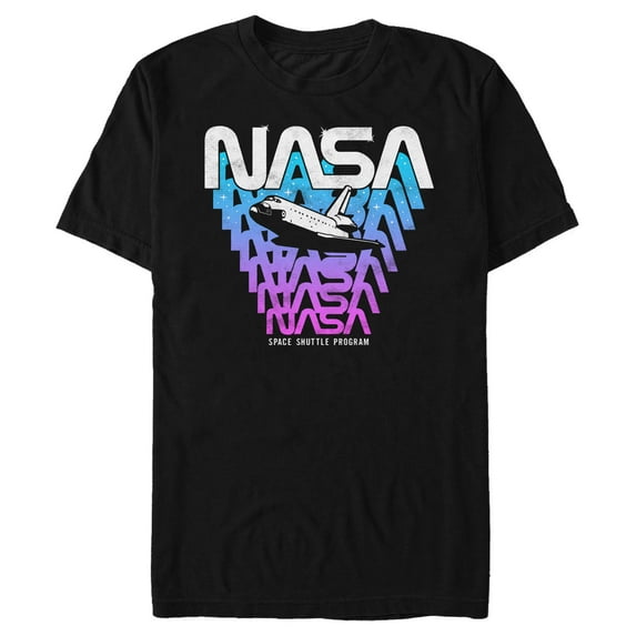 Men's NASA Logo Fade Away Graphic Tee Black 3X Large