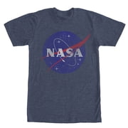 Mens NASA Logo Graphic Tee Navy Blue Heather 4X Large
