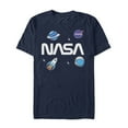 thumbnail image 1 of Men's NASA Logo Space Emoticon Graphic Tee Navy Blue Medium, 1 of 4