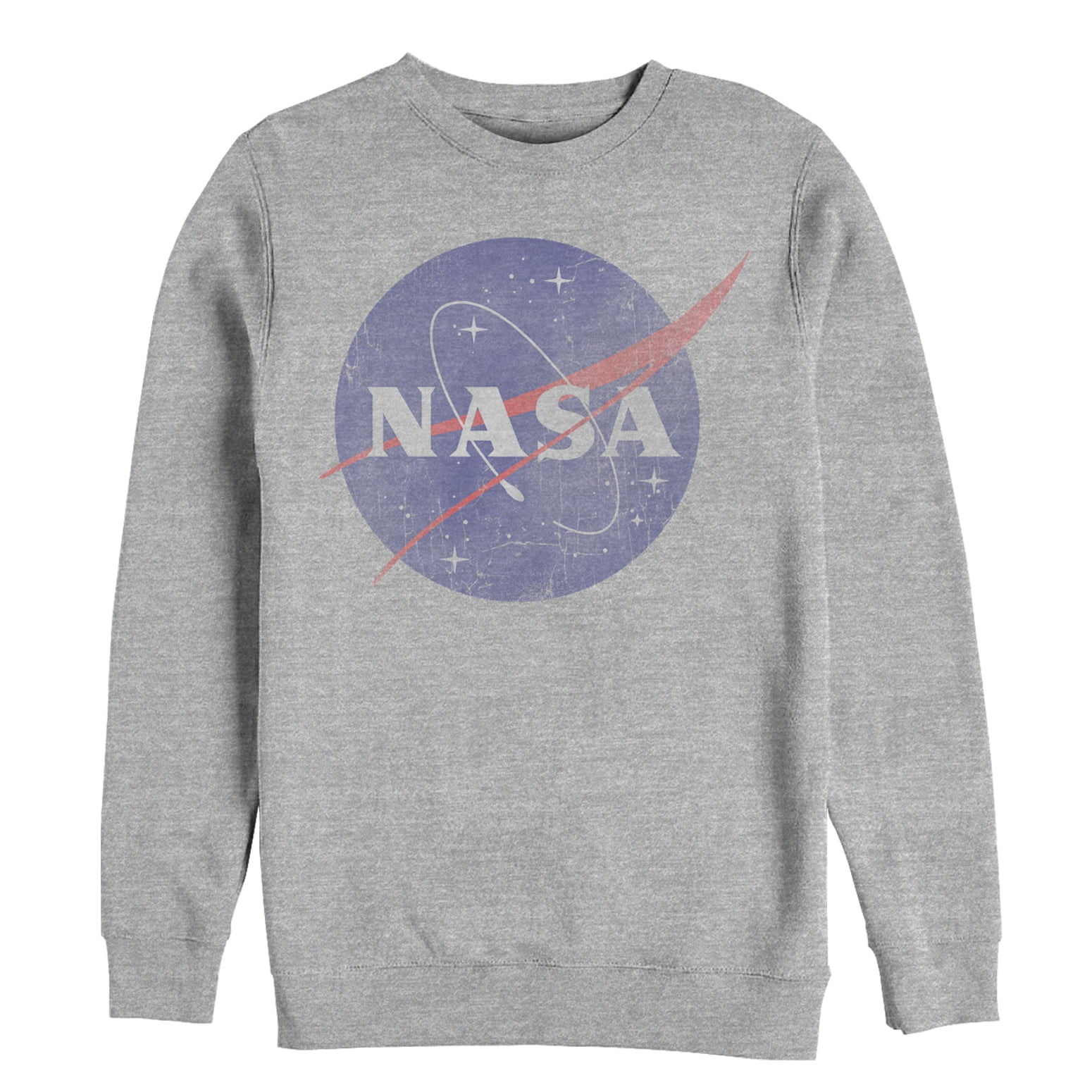 Nasa letter painting printed color block round neck long sleeve sweatshirt store
