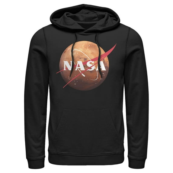 Men's NASA Mars Logo Pull Over Hoodie Black 3X Large
