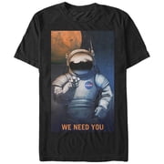 Men's NASA Mars Needs You Graphic Tee Black X Large