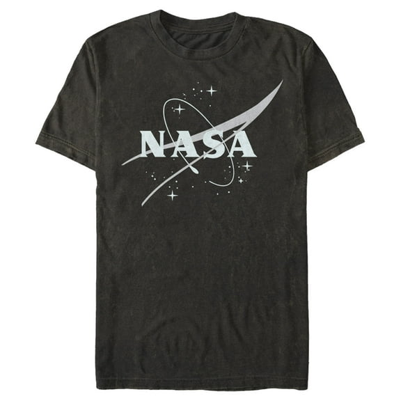 Men's NASA Minimal Logo  Graphic Tee Black 2X Large