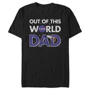 Mens NASA Out Of This World Dad Fathers Day Graphic Tee Black Large
