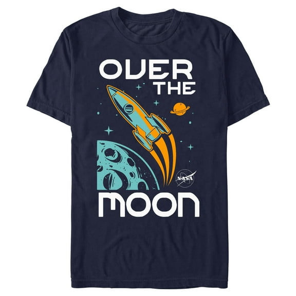 Men's NASA Over the Moon Spaceship  Graphic T-Shirt