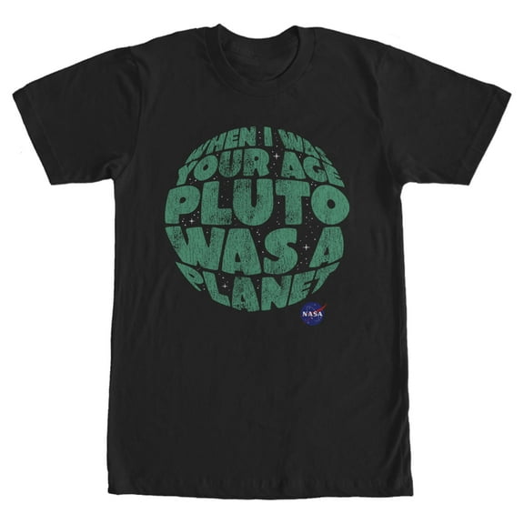 Men's NASA Pluto Was A Planet Graphic Tee Black 3X Large