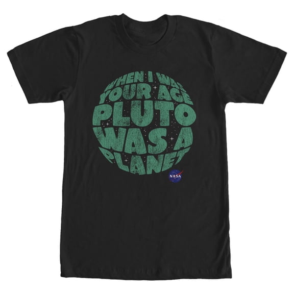 Men's NASA Pluto Was A Planet Graphic Tee Black X Large