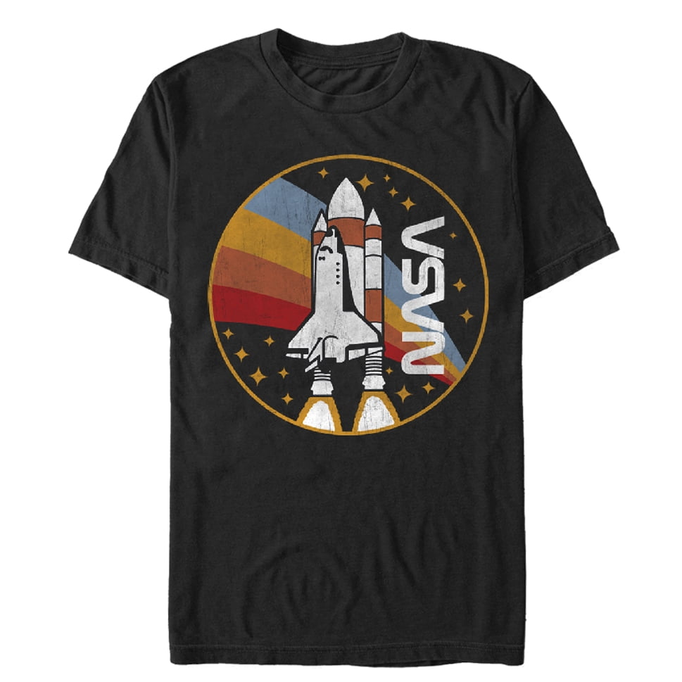 Nasa Shuttle Launch With Rainbow Graphic T-Shirt