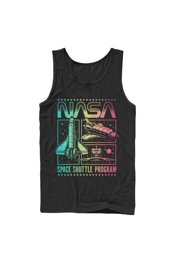 Men's NASA Rainbow Panels Tank Top Black Large