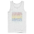 thumbnail image 1 of Men's NASA Rainbow Repeat Logo  Tank Top White Small, 1 of 4