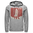 thumbnail image 1 of Men's NASA Red And Orange Hue Lift Off Sticker Logo  Pull Over Hoodie Athletic Heather X Large, 1 of 3