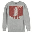 thumbnail image 1 of Men's NASA Red And Orange Hue Lift Off Sticker Logo  Sweatshirt Athletic Heather Large, 1 of 3