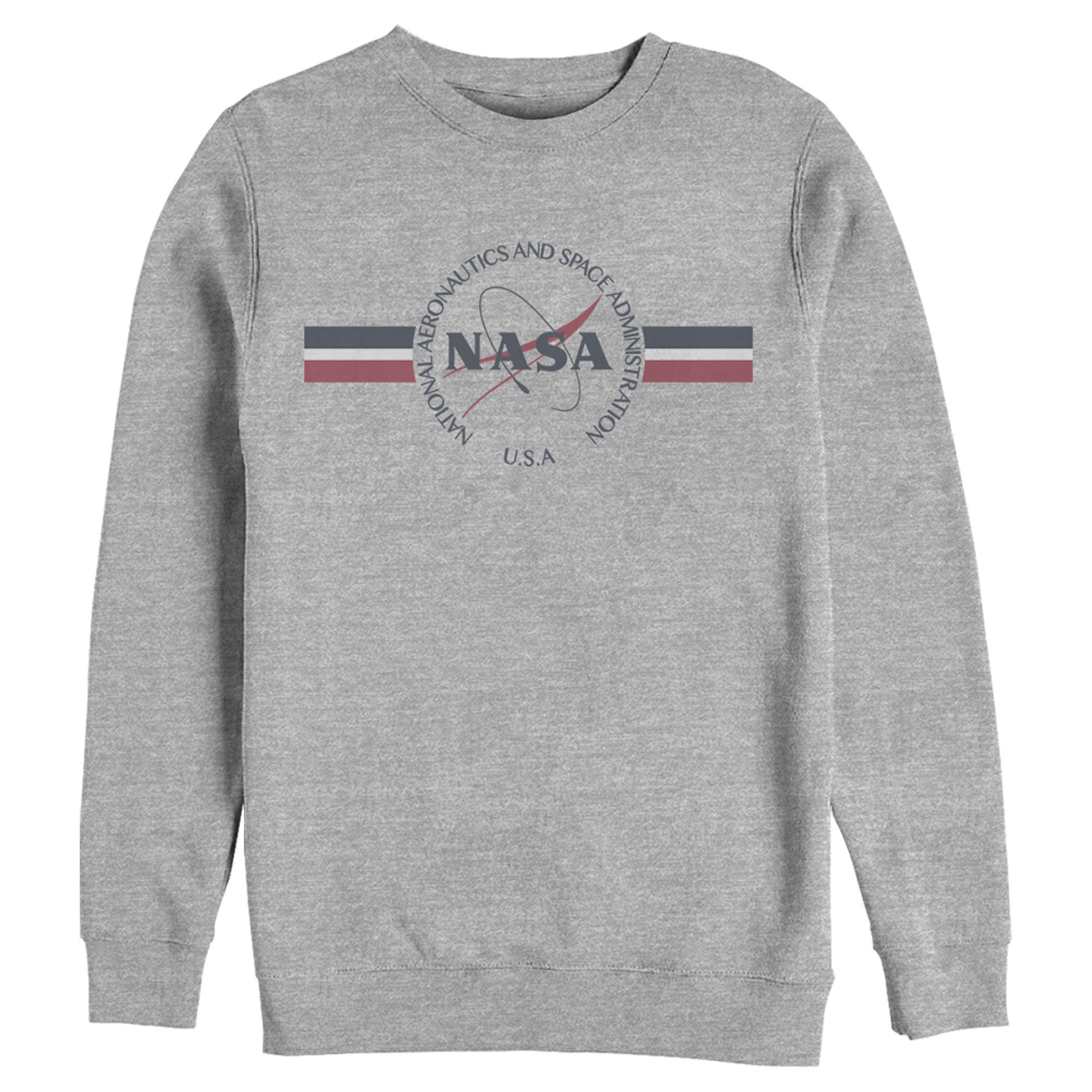 Men's NASA Red White And Blue Banner Logo Sweatshirt Athletic Heather  Medium - Walmart.com