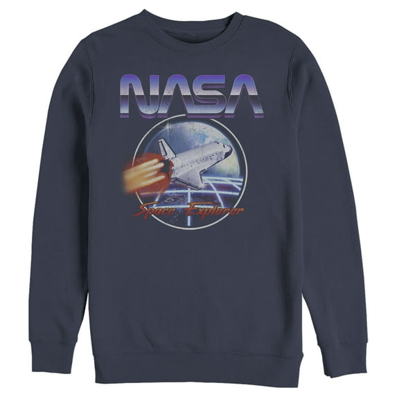 Men's NASA Retro Space Explorer Sweatshirt Navy Blue Small