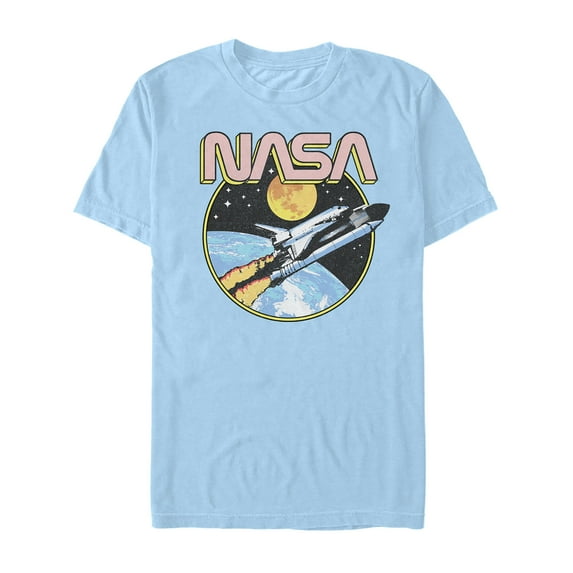 Men's NASA Rocket Journey Graphic Tee Light Blue 3X Large
