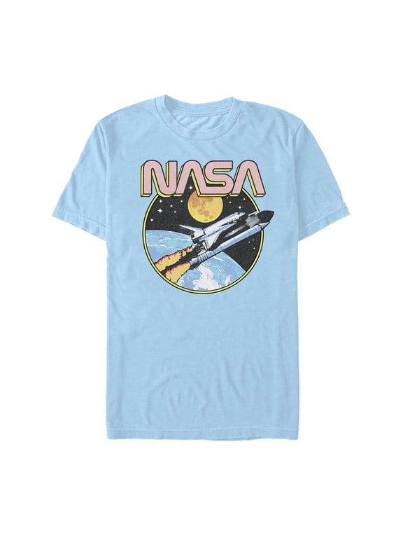 Men's NASA Rocket Journey Graphic Tee Light Blue 3X Large