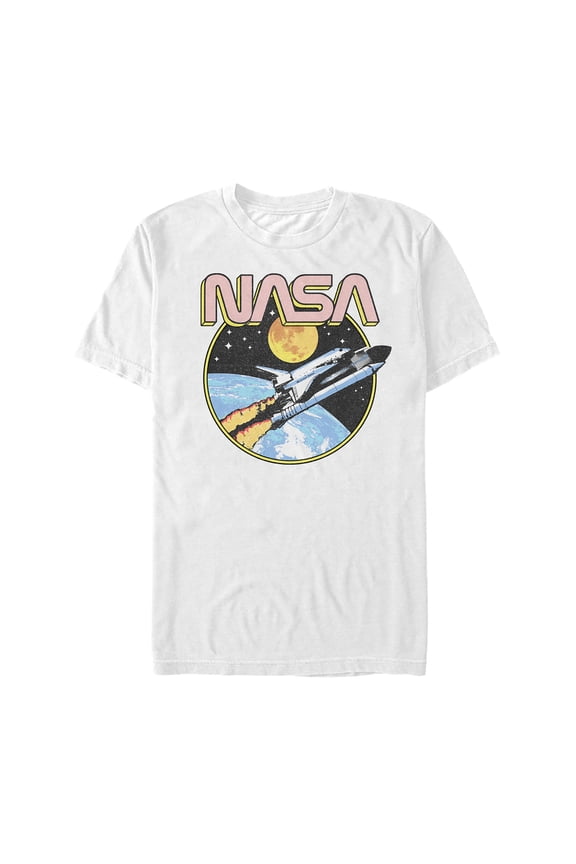 Men's NASA Rocket Journey Graphic Tee White Large