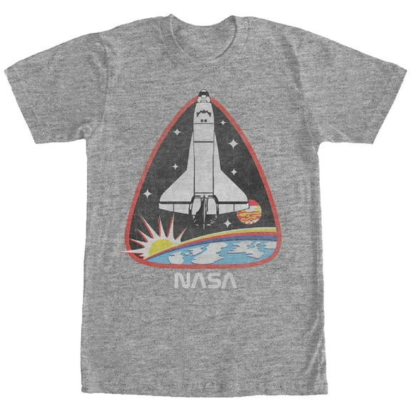 Men's NASA Rocket Launch  Graphic Tee Athletic Heather Small