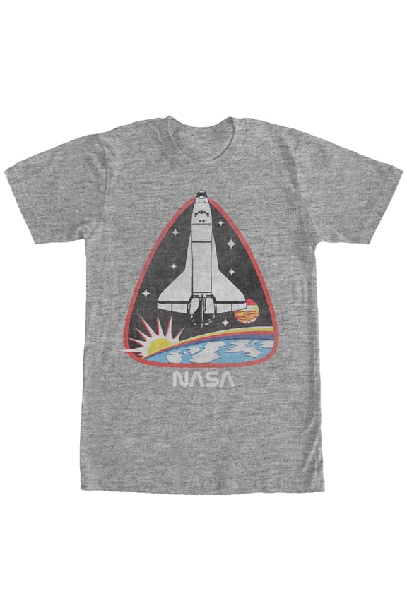 Men's NASA Rocket Launch Graphic Tee Athletic Heather Small