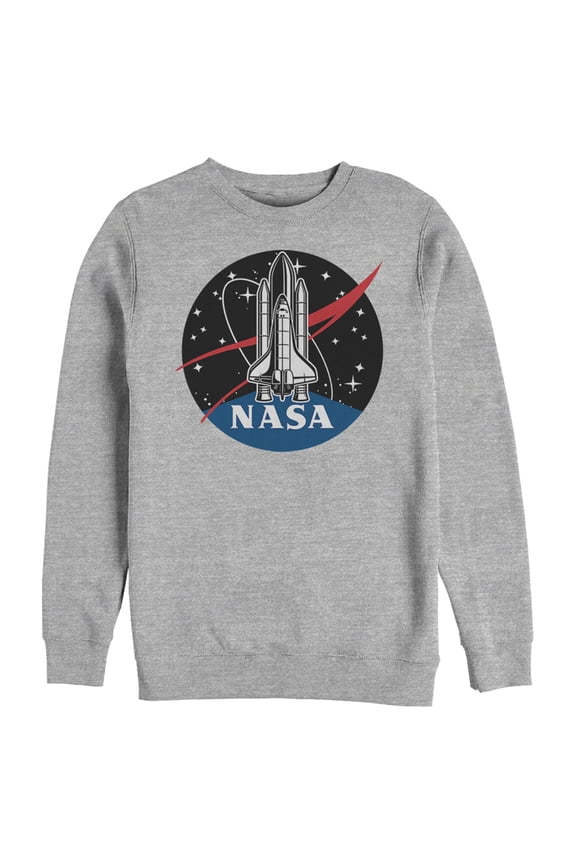 Men's NASA Rocket Logo Sweatshirt Athletic Heather X Large
