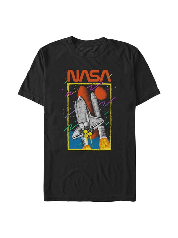 Men's NASA Rocket Retro Logo Graphic T-Shirt