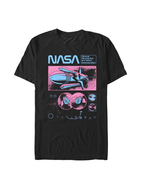 Men's NASA Rocket Retro Poster Graphic T-Shirt