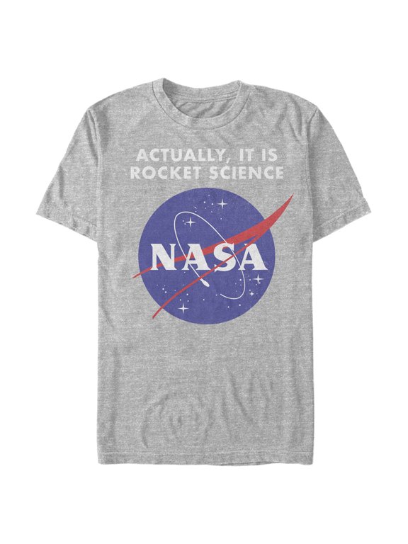 Men's NASA Rocket Science Logo Graphic Tee Athletic Heather Medium