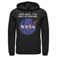 thumbnail image 1 of Men's NASA Rocket Science Logo  Pull Over Hoodie Black Large, 1 of 3