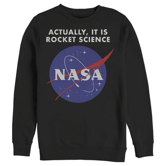 Men's NASA Rocket Science Logo  Sweatshirt Black Small