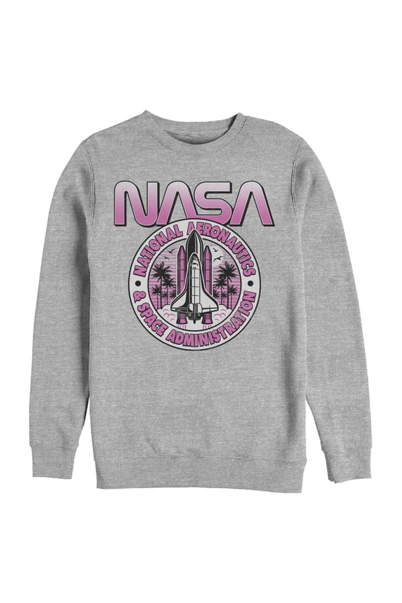 Men's NASA Shuttle Emblem  Sweatshirt Athletic Heather Large