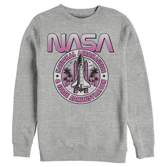 Men's NASA Shuttle Emblem Sweatshirt Athletic Heather Medium