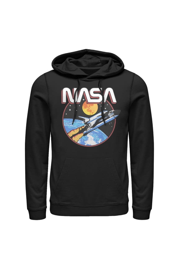 Men's NASA Shuttle Journey  Pull Over Hoodie Black Medium