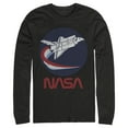 thumbnail image 1 of Men's NASA Shuttle Three Color Swoosh Circle  Long Sleeve Shirt Black Small, 1 of 3