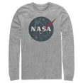 thumbnail image 1 of Men's NASA Simple Vintage Logo  Long Sleeve Shirt Athletic Heather Small, 1 of 3
